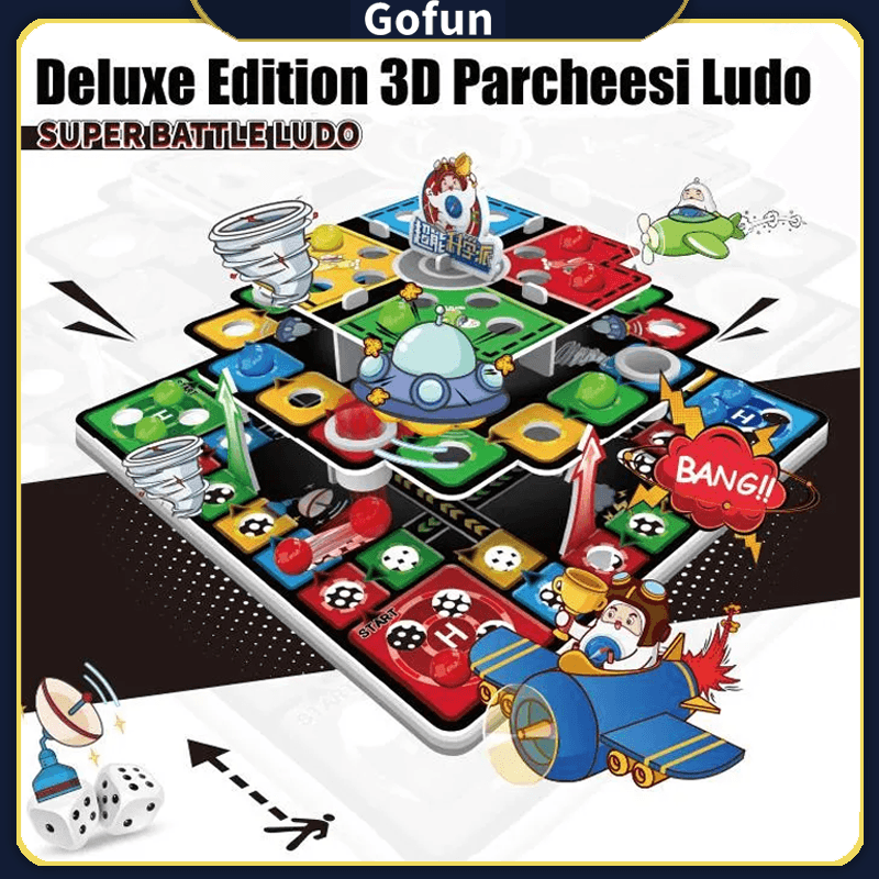 Jogo De Tabuleiro 3d Flying Chess Parcheesi Ludo Para Crianças De 6 Anos Ou Mais