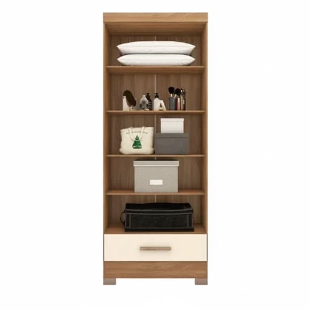 Módulo Closet 1 Gaveta Smart Versatile Espresso Móveis Cinamomo/off White