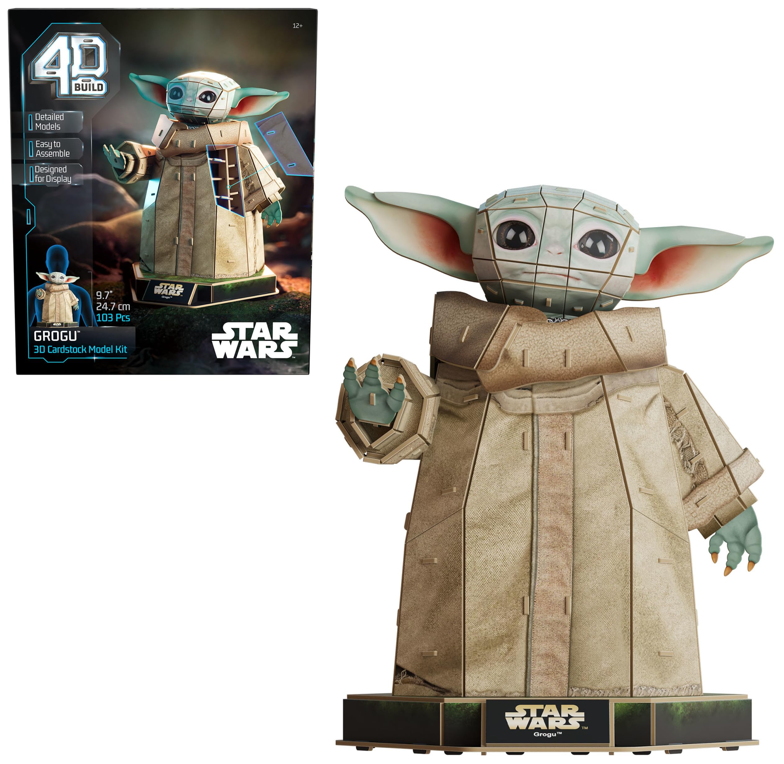 Kit De Modelos 3d 4d Build Star Wars Grogu Com 103 Peças