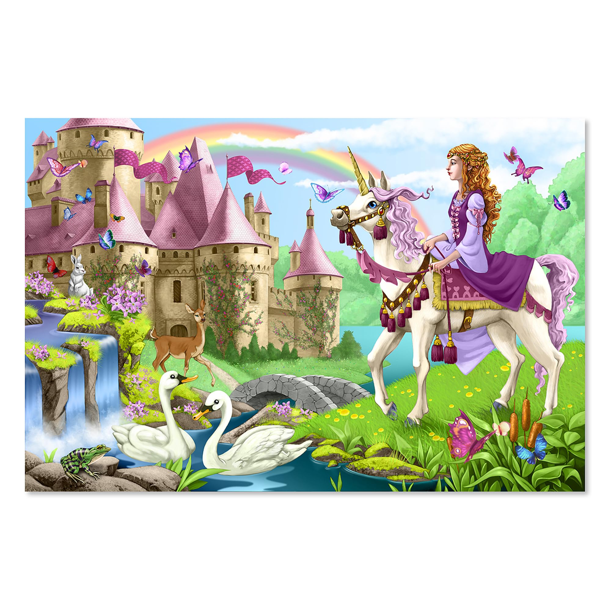 Quebra-cabeça Melissa E Doug Fairy Tale Castle Jumbo 48 Unidades