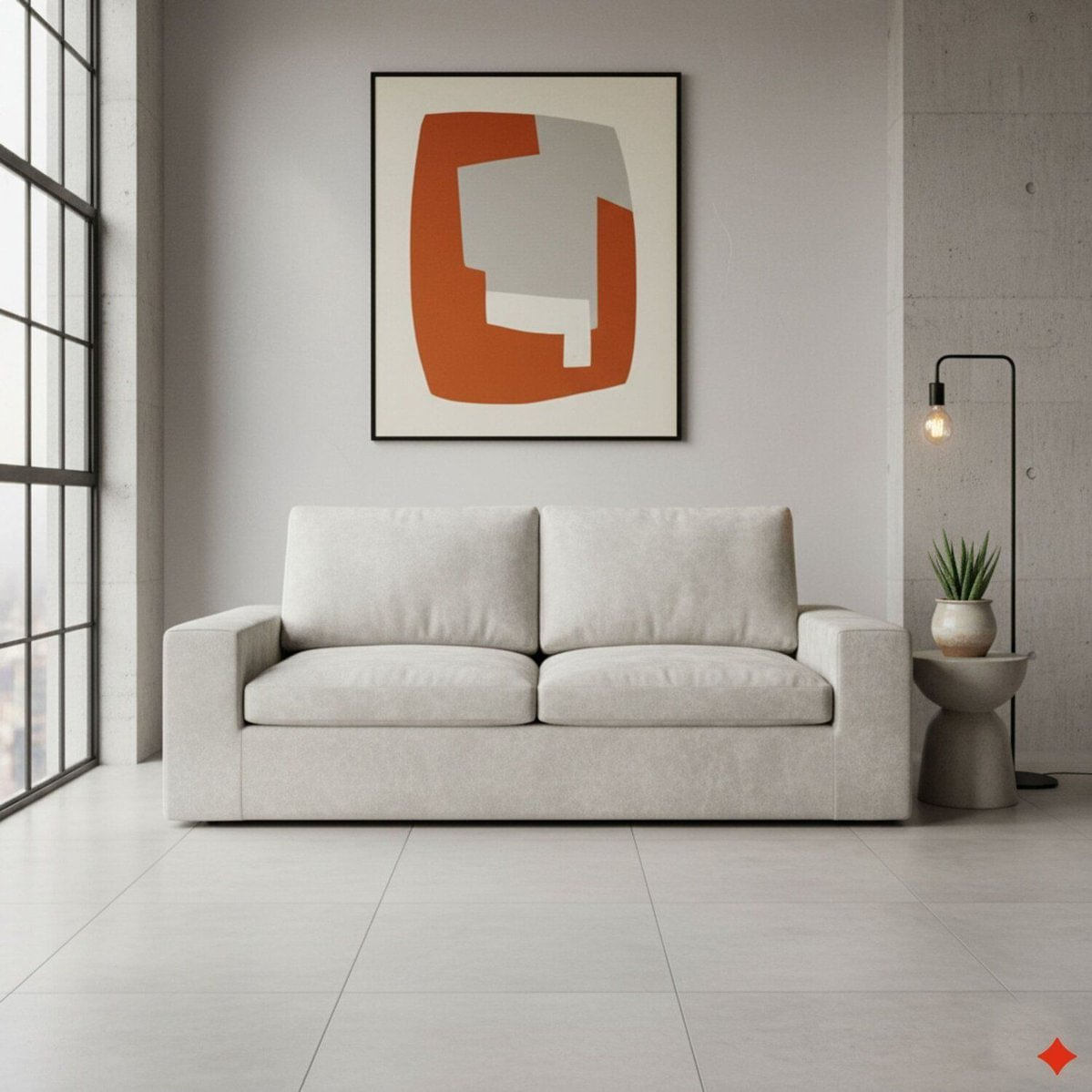 Sofá A Vácuo 2 Lugares 220cm Litus Magic Off White