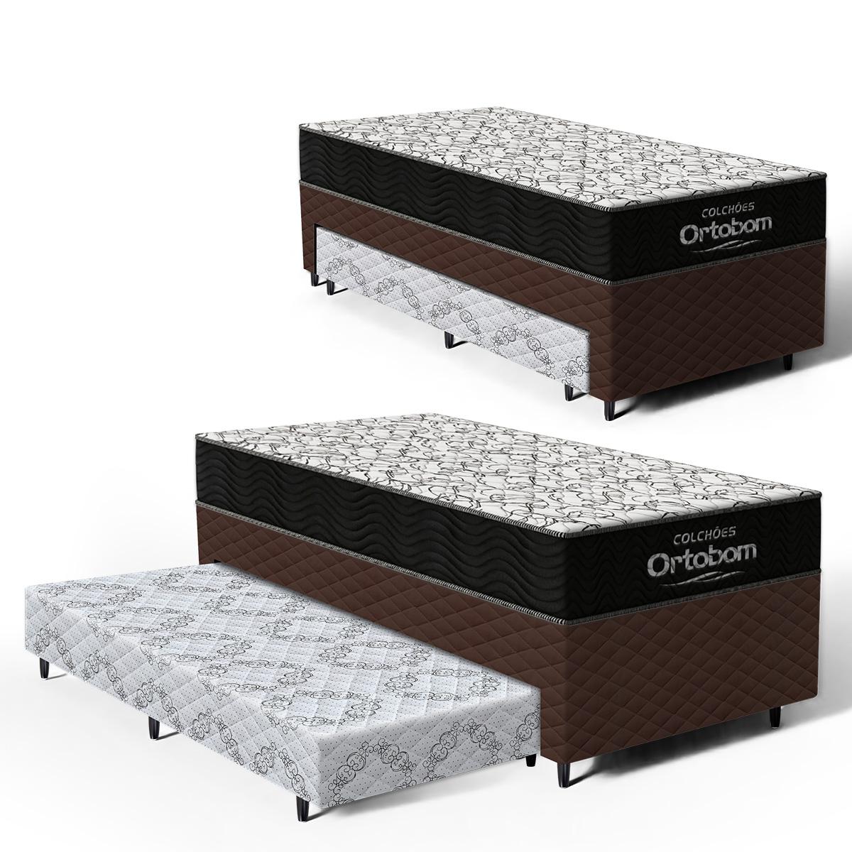 Bicama Box + Colchão De Espuma D45 Ortobom Com Cama Auxiliar