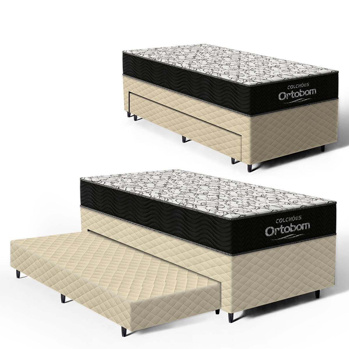 Bicama Box + Colchão De Espuma D45 Ortobom Com Cama Auxiliar