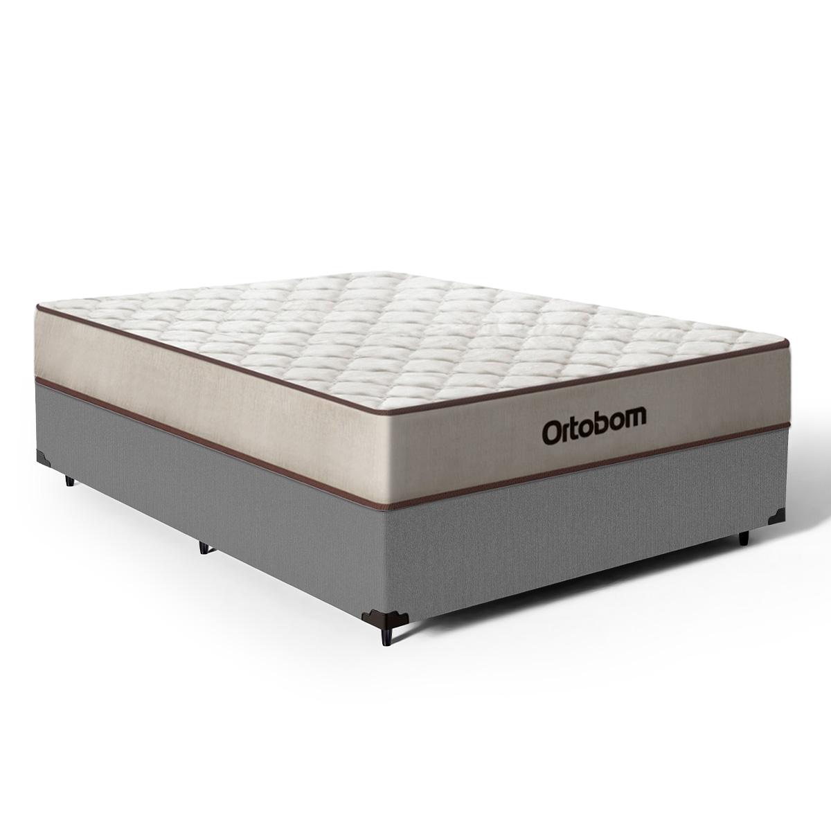 Cama Box Com Colchão Espuma D60 Ortobom Force Dream - Casal