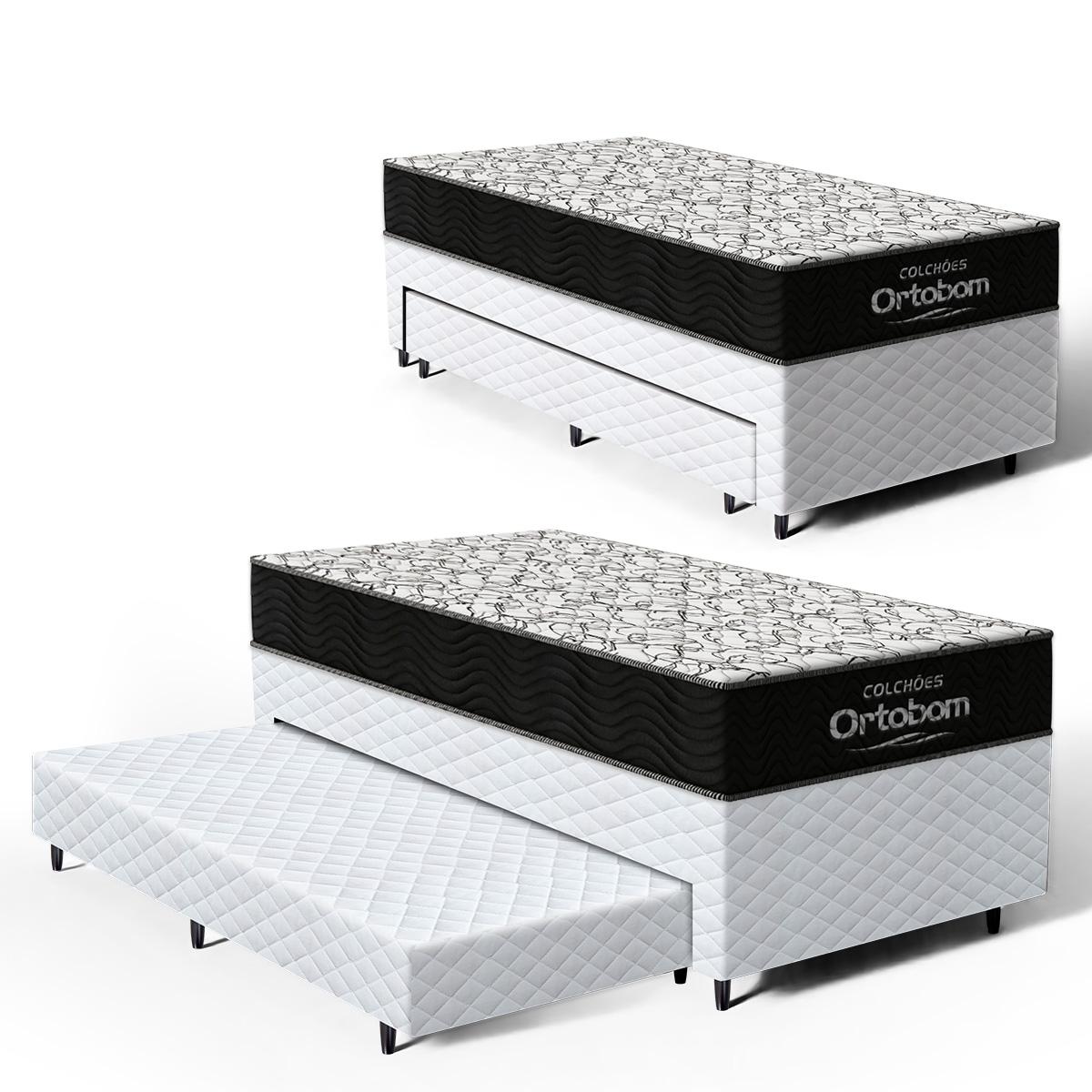 Bicama Box + Colchão De Espuma D45 Ortobom Com Cama Auxiliar