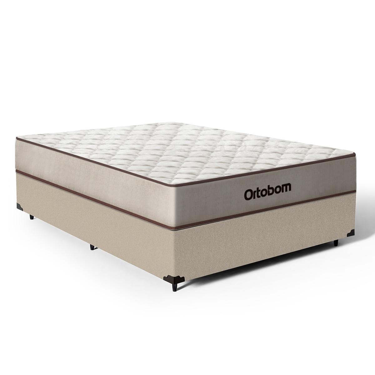 Cama Box Com Colchão De Espuma D60 Ortobom Double Face Force Dream Casal 138cm