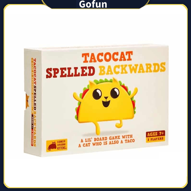 Jogo De Tabuleiro Tacocat Spelled Backwards Para 2 Jogadores Com Mais De 7 Anos