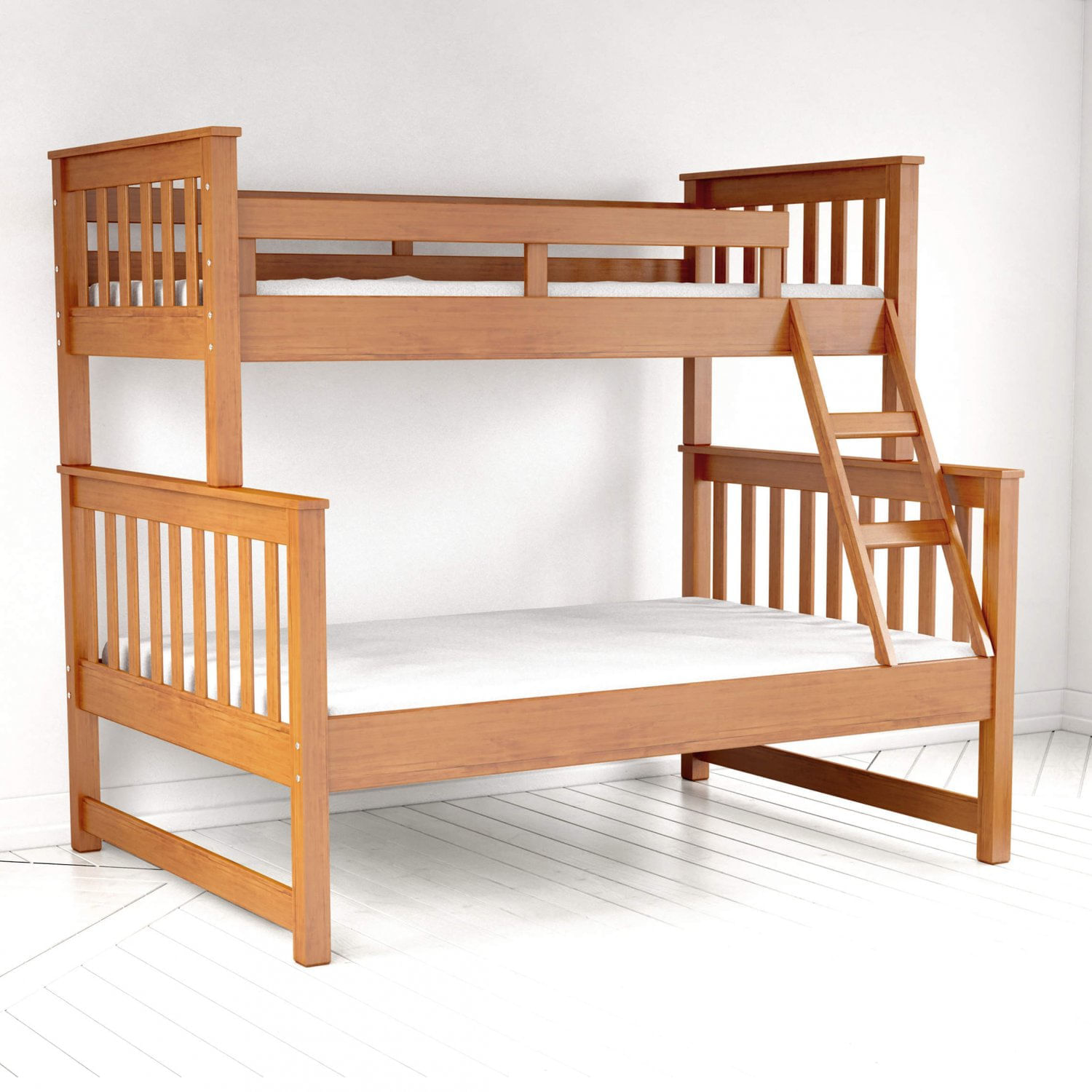 Estação de Dormir com Cama de Casal Madeira Maciça Móveis Saraiva Castanho Claro