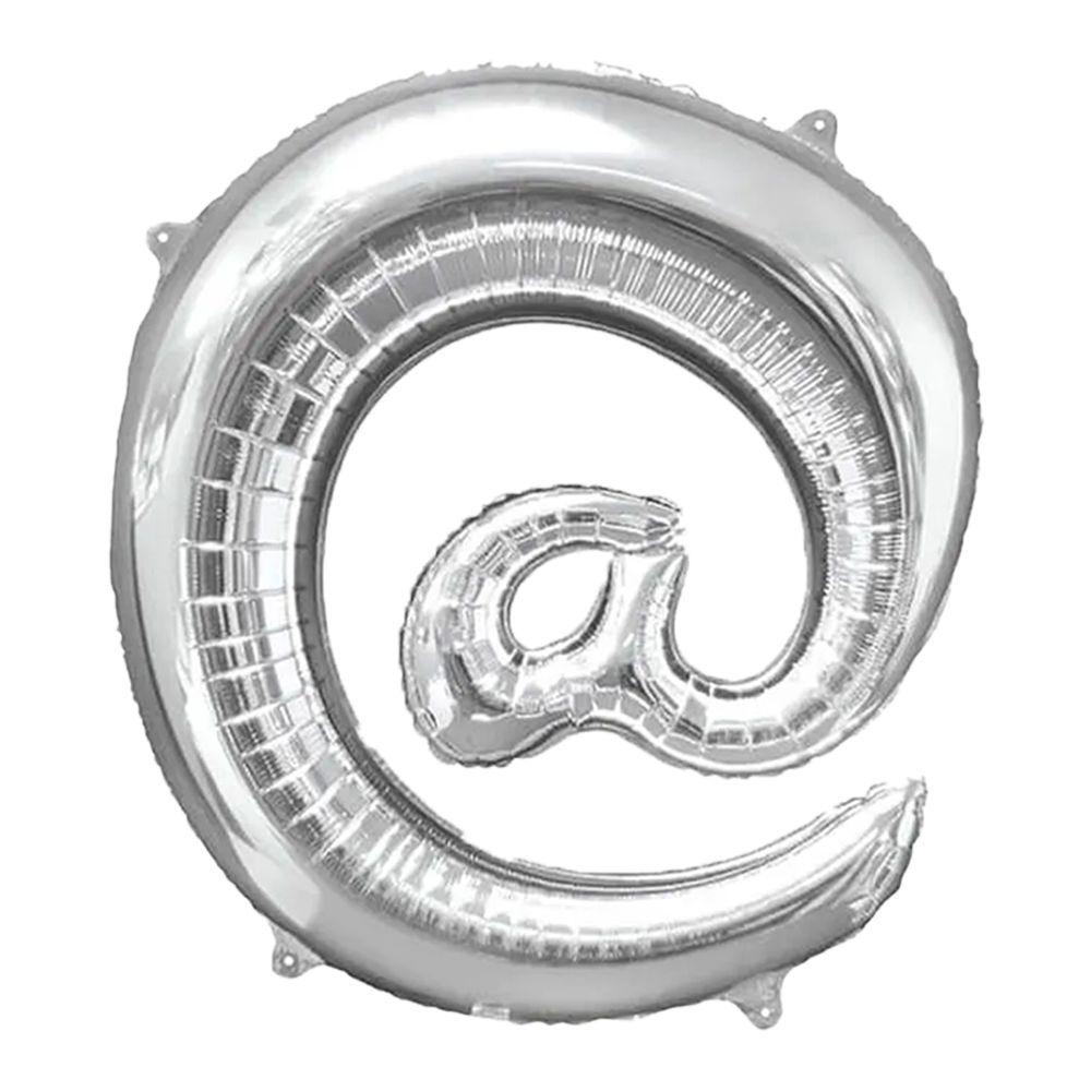 Encontraproduto.com.br - Balão Metalizado Símbolo Arroba - 16 Polegadas Cor Prata