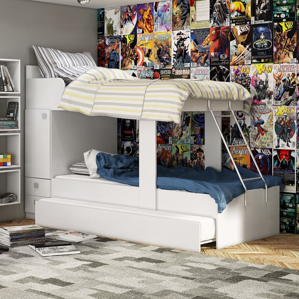 Treliche Infantil 1 Porta 2 Gavetas Theo Percasa