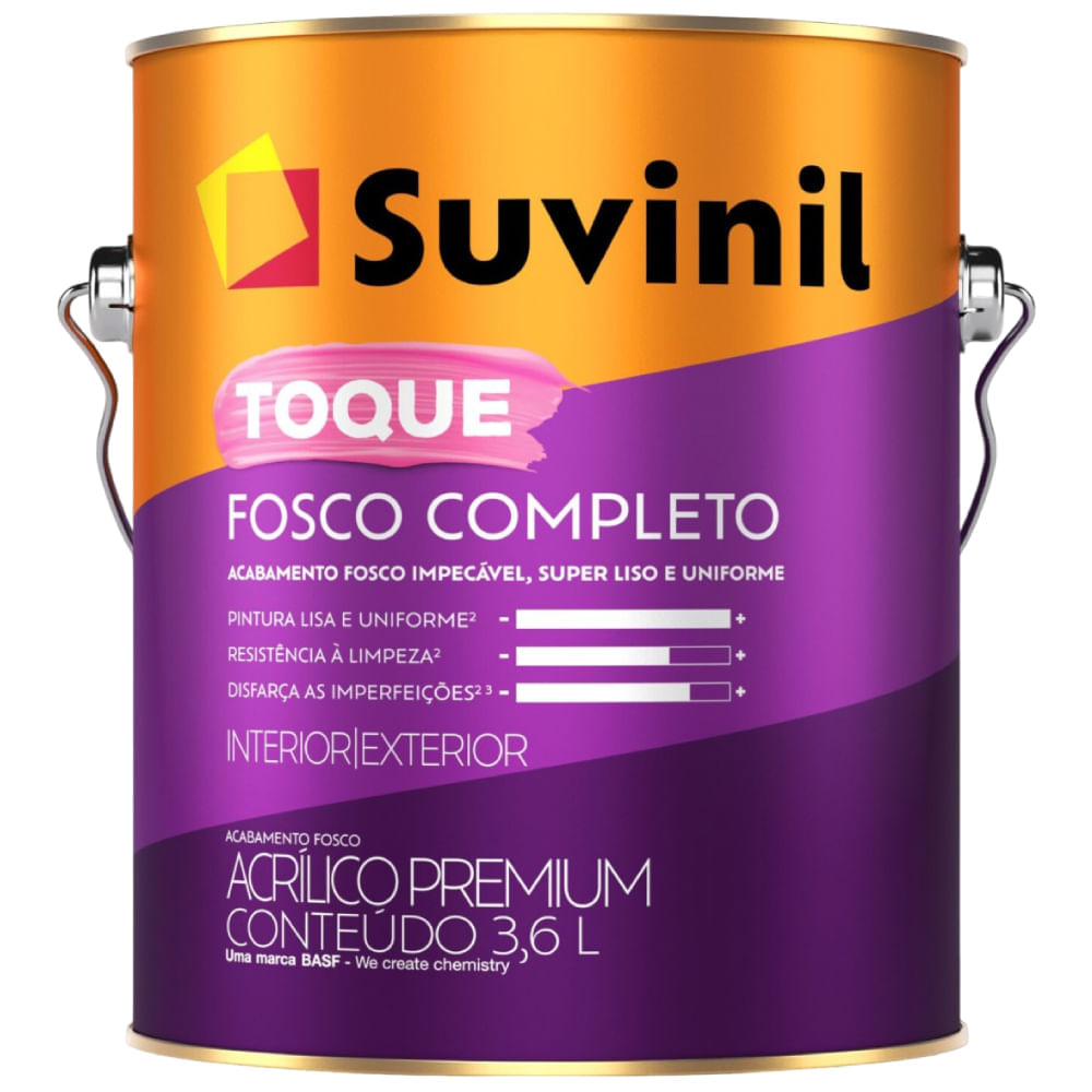 Tinta Acrílica 3,6 Litros Toque Fosco Completo Granito - 50841611 - Suvinil Suvinil