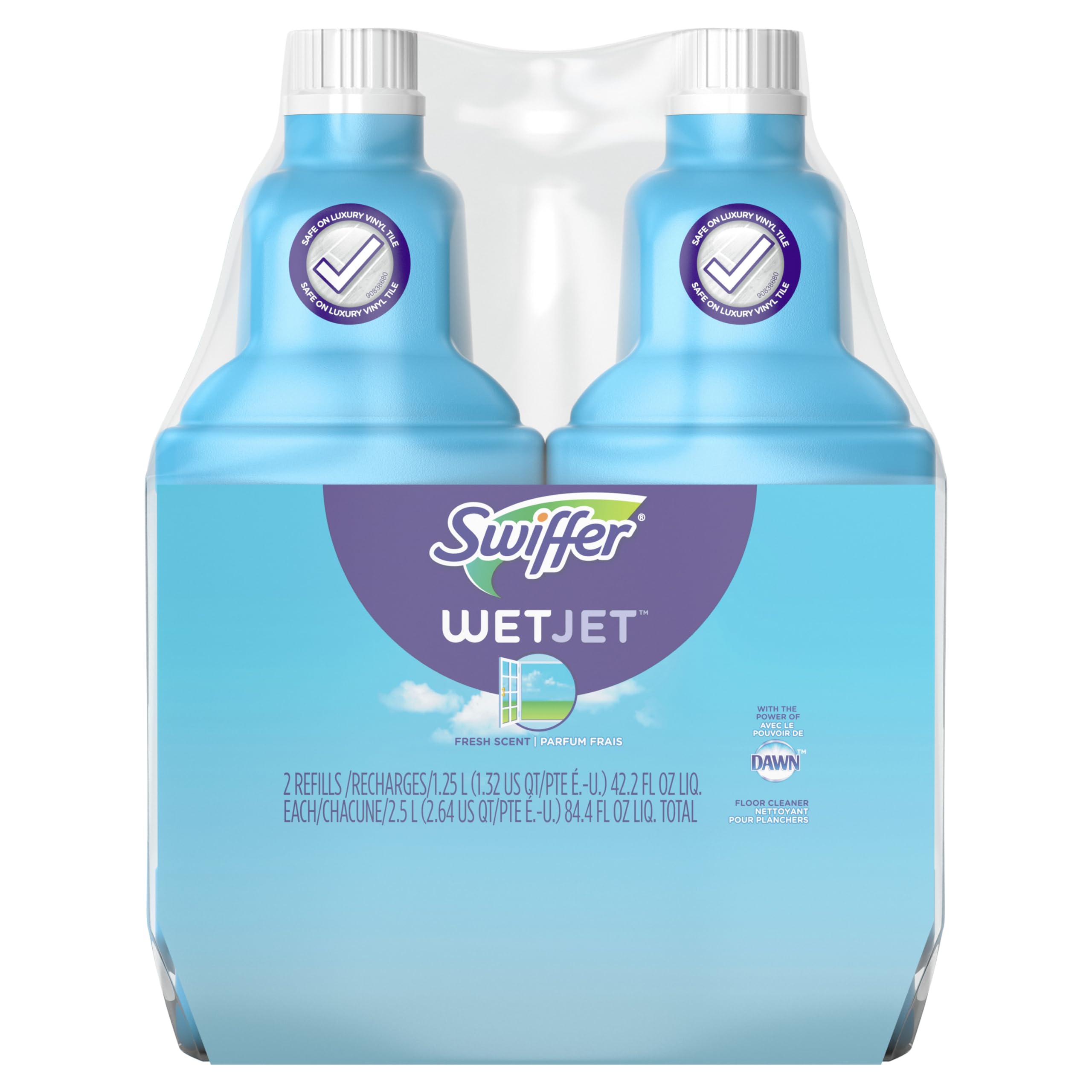 Solução De Limpeza Reabastece Swiffer Wetjet Hardwood 1.25l 2pk