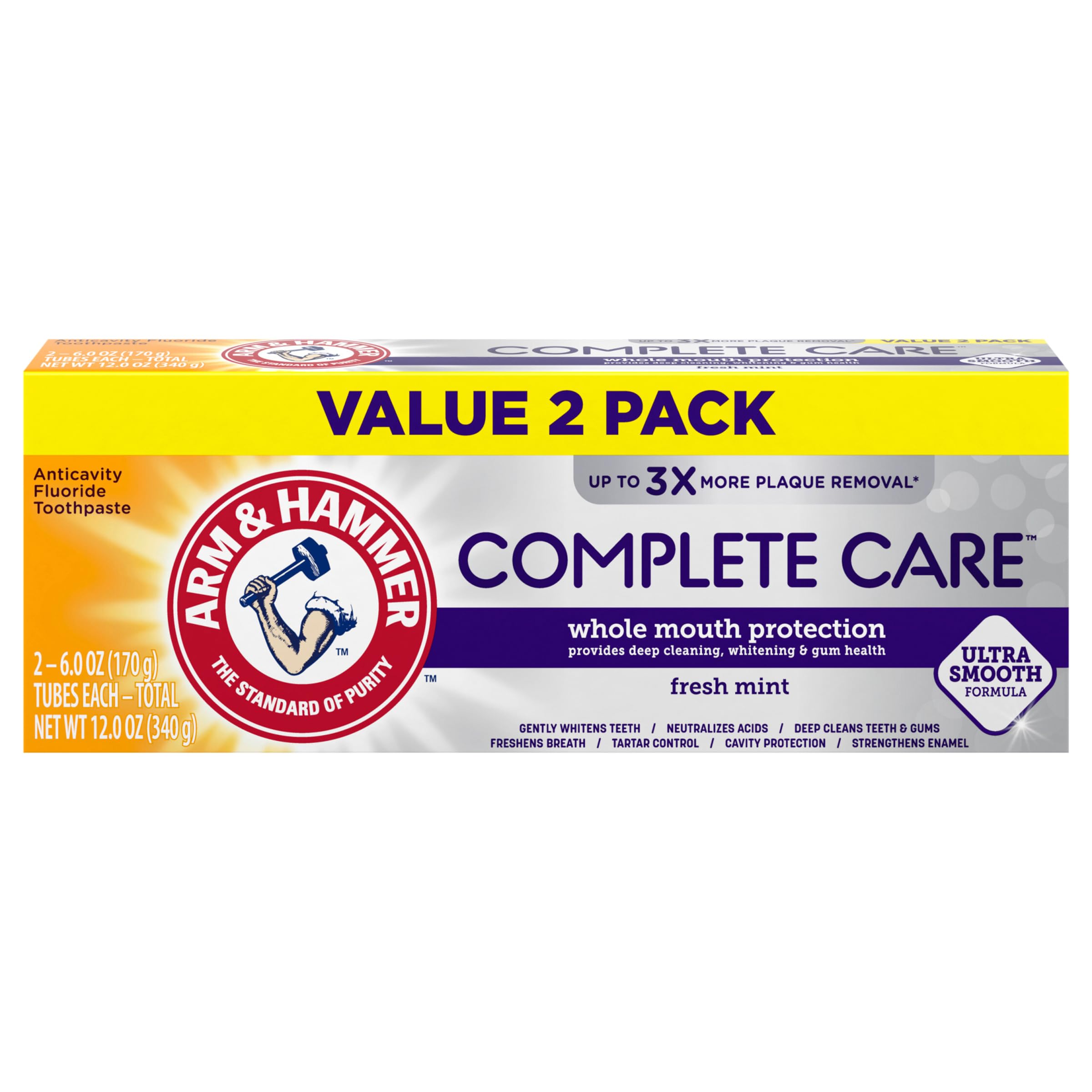 Pasta De Dentes Arm &amp; Hammer Twin Pack 360ml