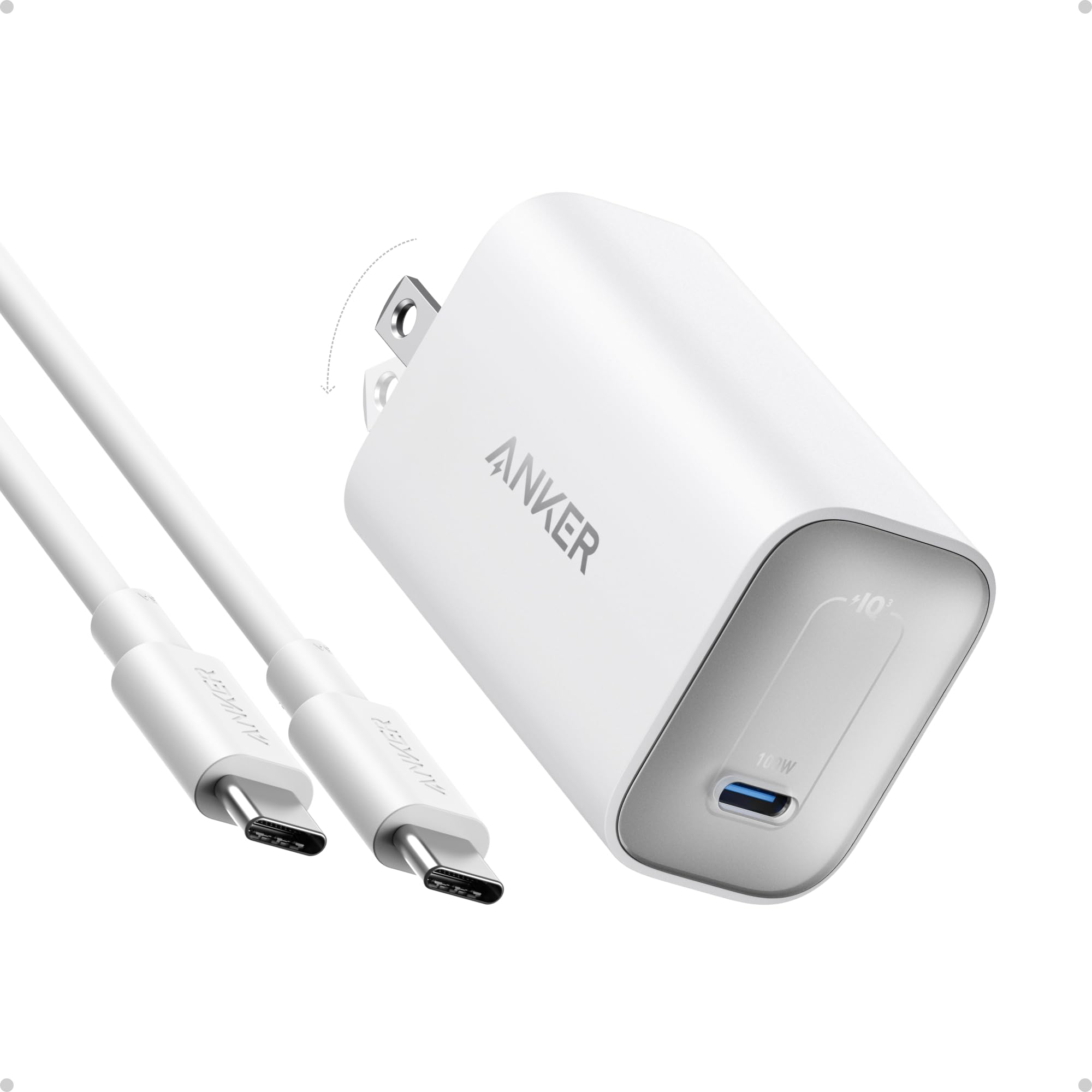 Carregador Anker Nano 100w Para Macbook Com Cabo Usb-c De 6 Pés Incluído