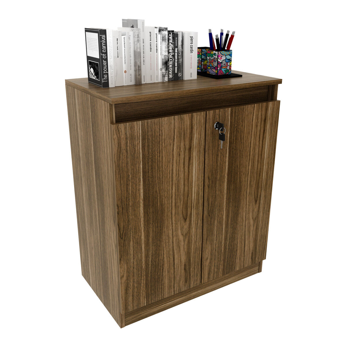 Balcão Escritório Com Chave Multimóveis Vcr25046 Nogal