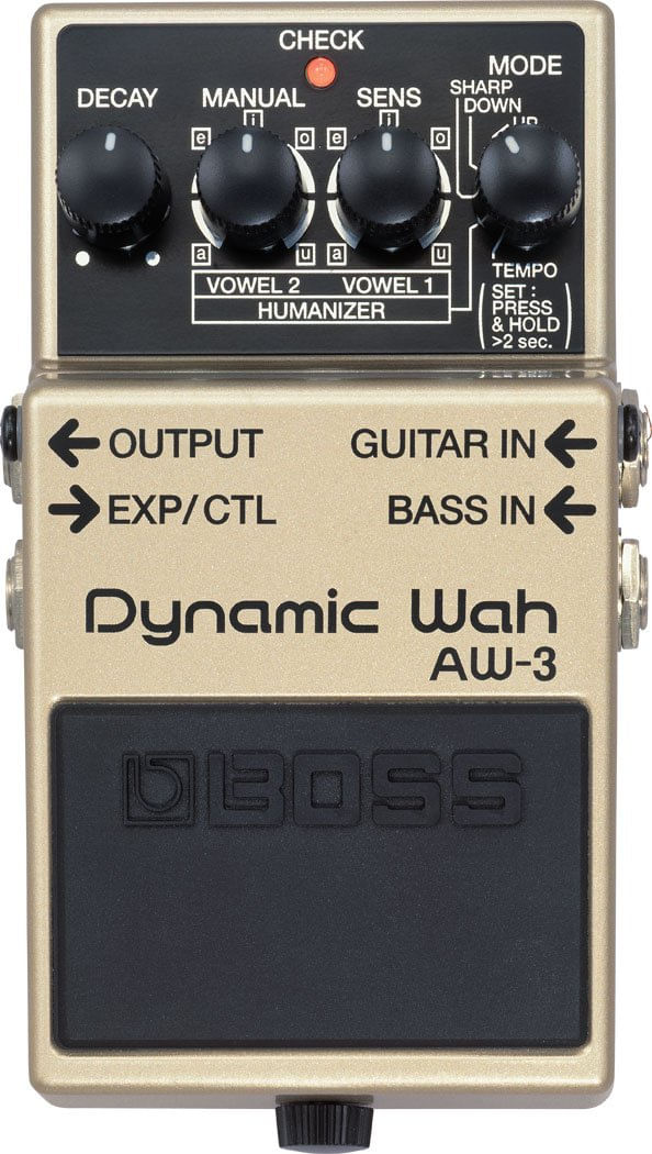 Pedal De Efeito Boss Aw-3 Dynamic Wah Para Guitarra E Baixo
