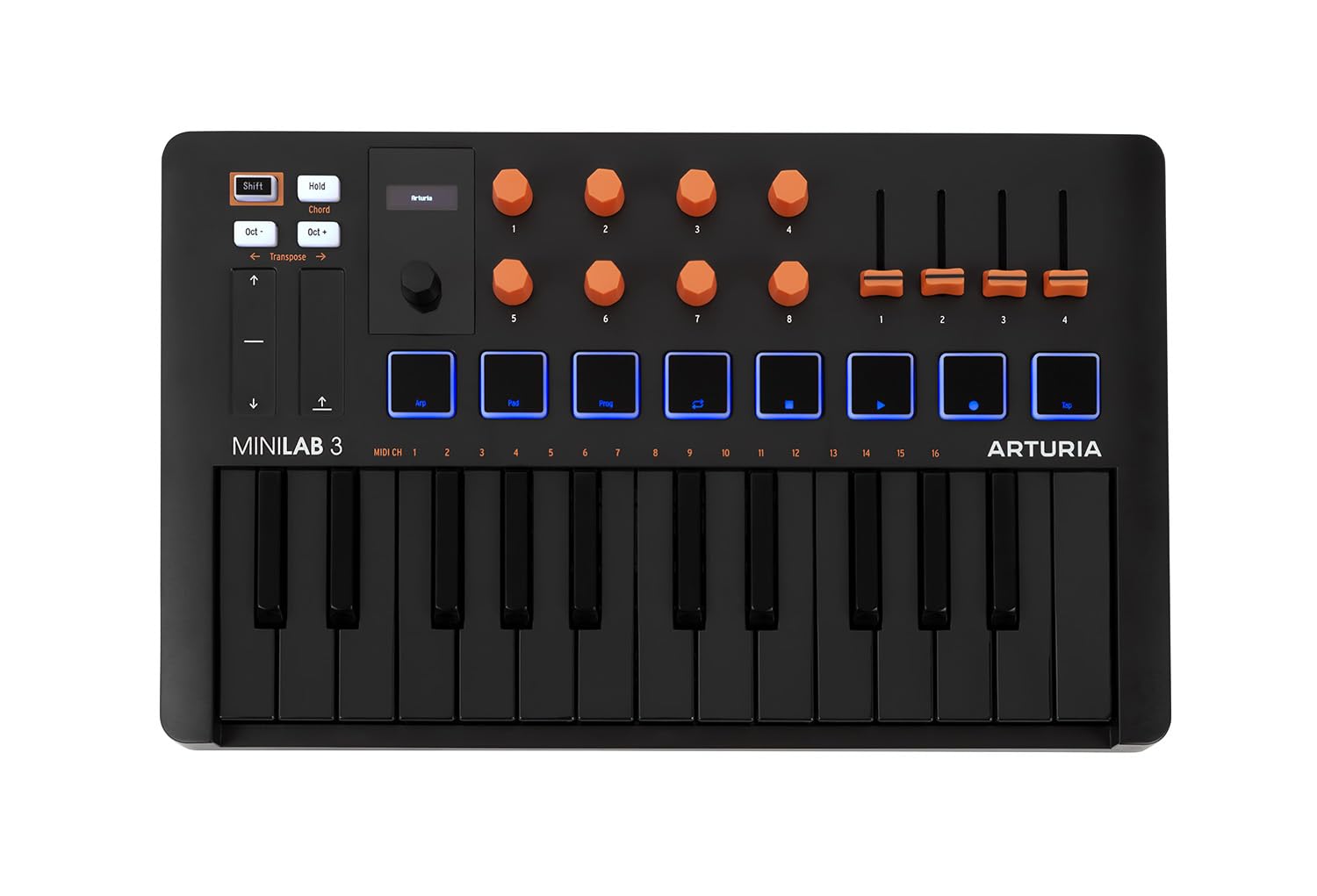 Controlador Arturia Minilab 3 25 Slim-key - Laranja