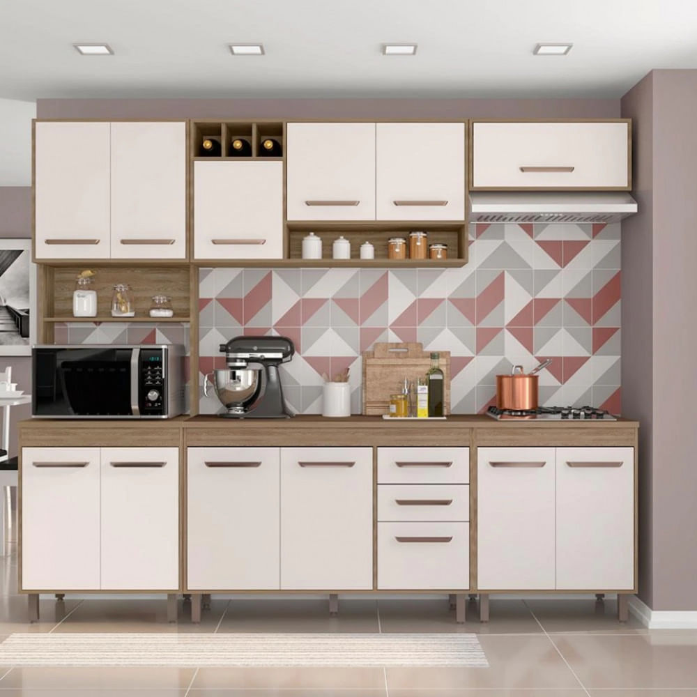 Cozinha Barcelona Com Balcao Para Cooktop Poliman