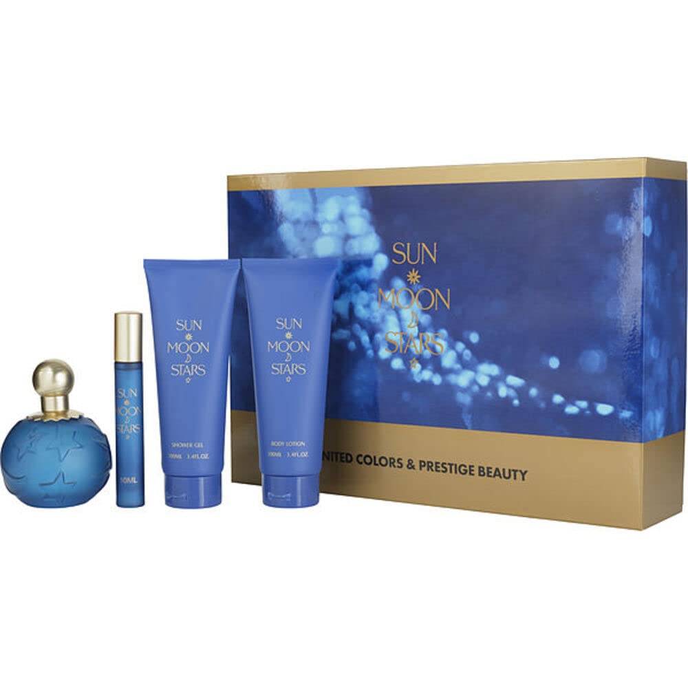 Conjunto Sun Moon Stars - Edt 3.4 Oz &amp; Loção Corporal 3.4 Oz - Fragrância Estrelar