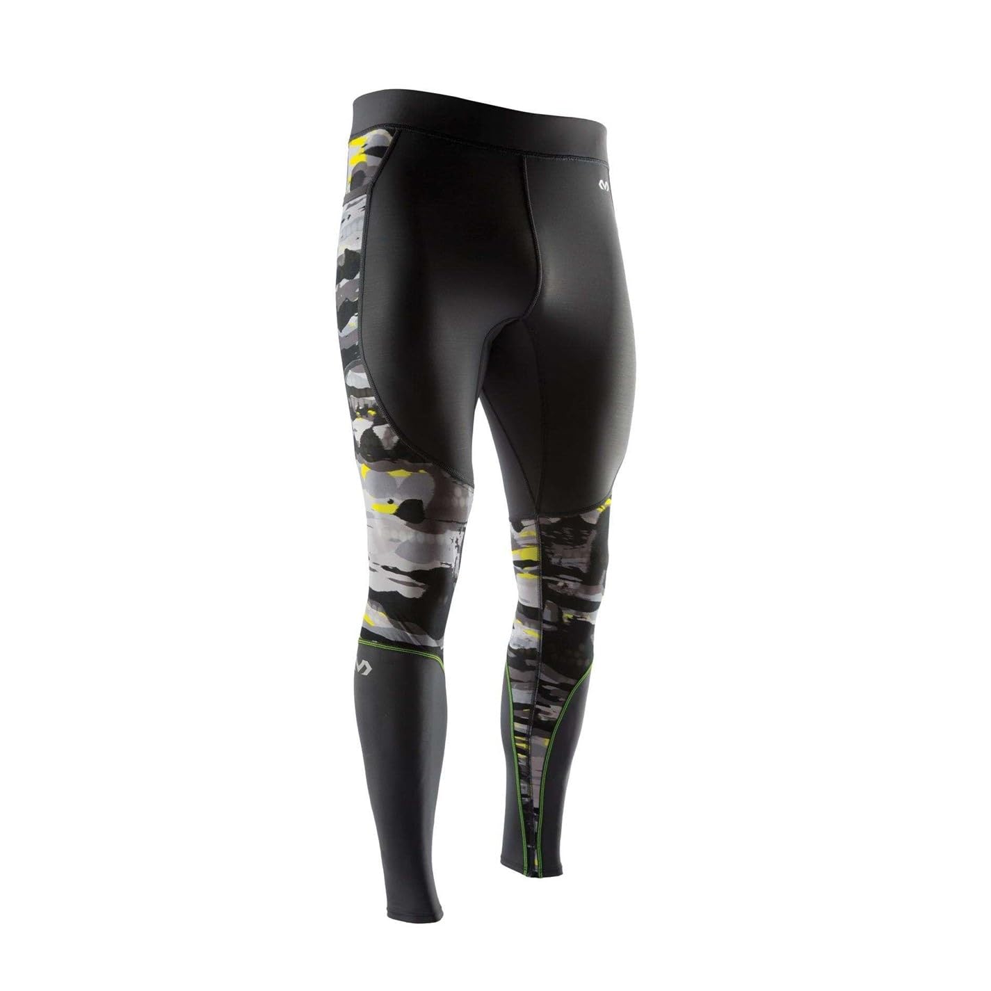 Recovery Tight Mcdavid Masculino Charcoal/hydro Camo Amarelo Brilhante