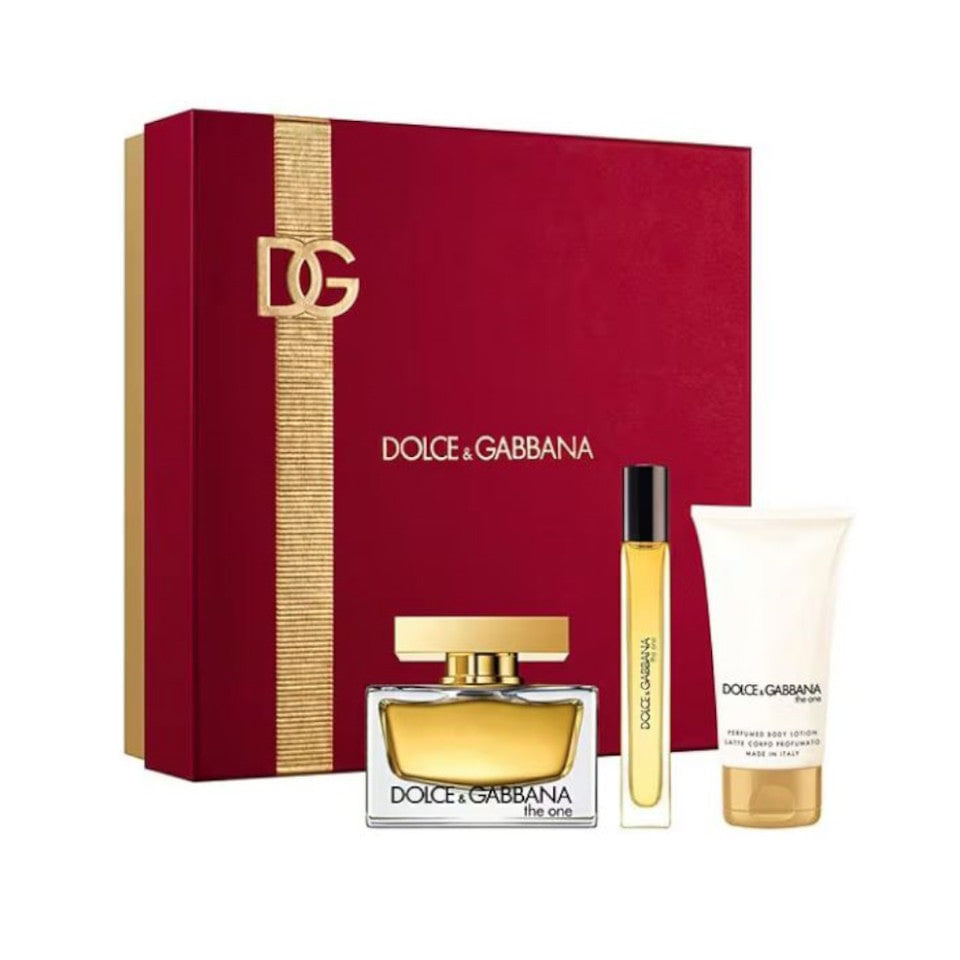 Conjunto De 3 Peças De Perfume Dolce &amp; Gabbana D&amp;g One Edp 75ml Para Mulheres