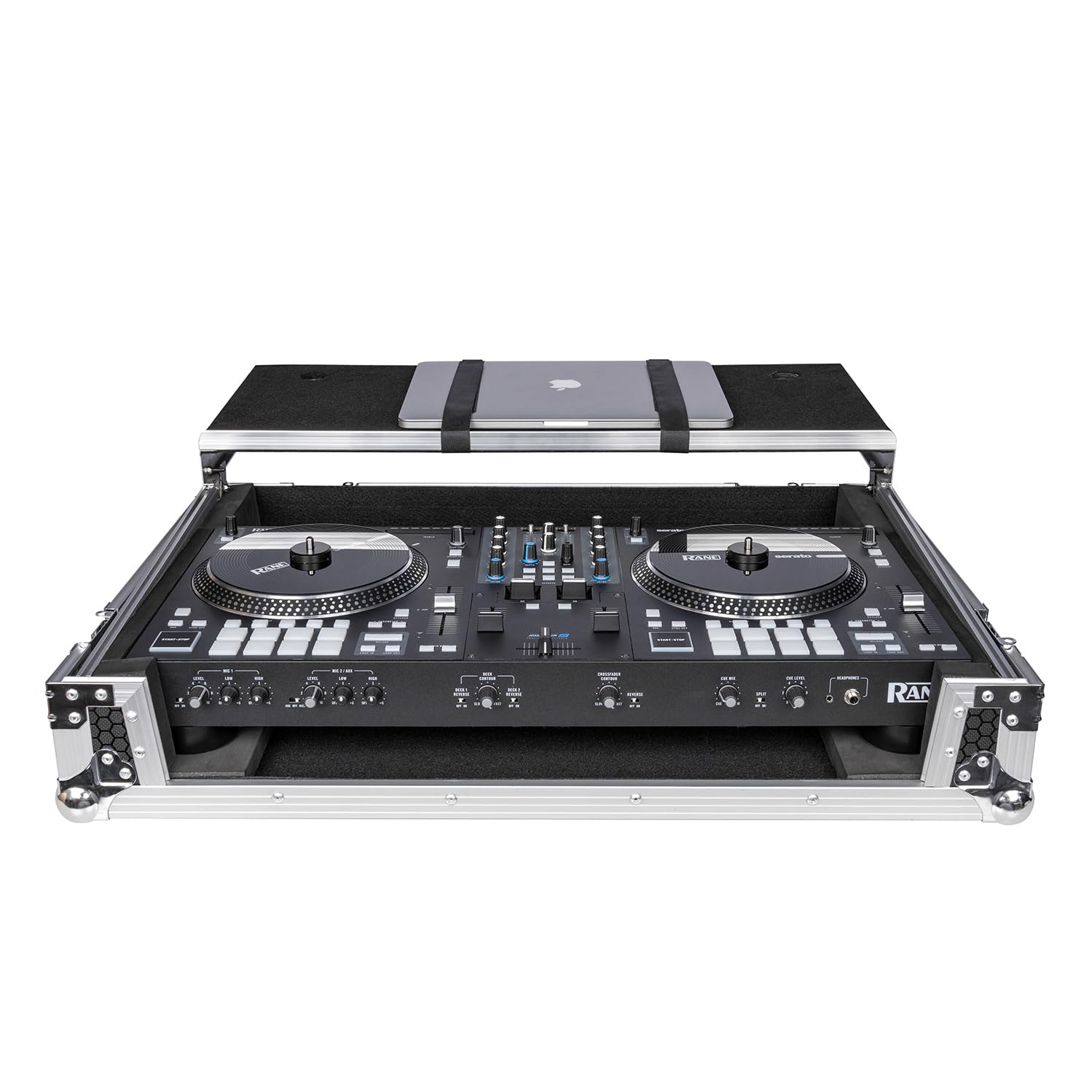 Capacete Flight Case Para Rane One Com Plataforma De Laptop E Rodas