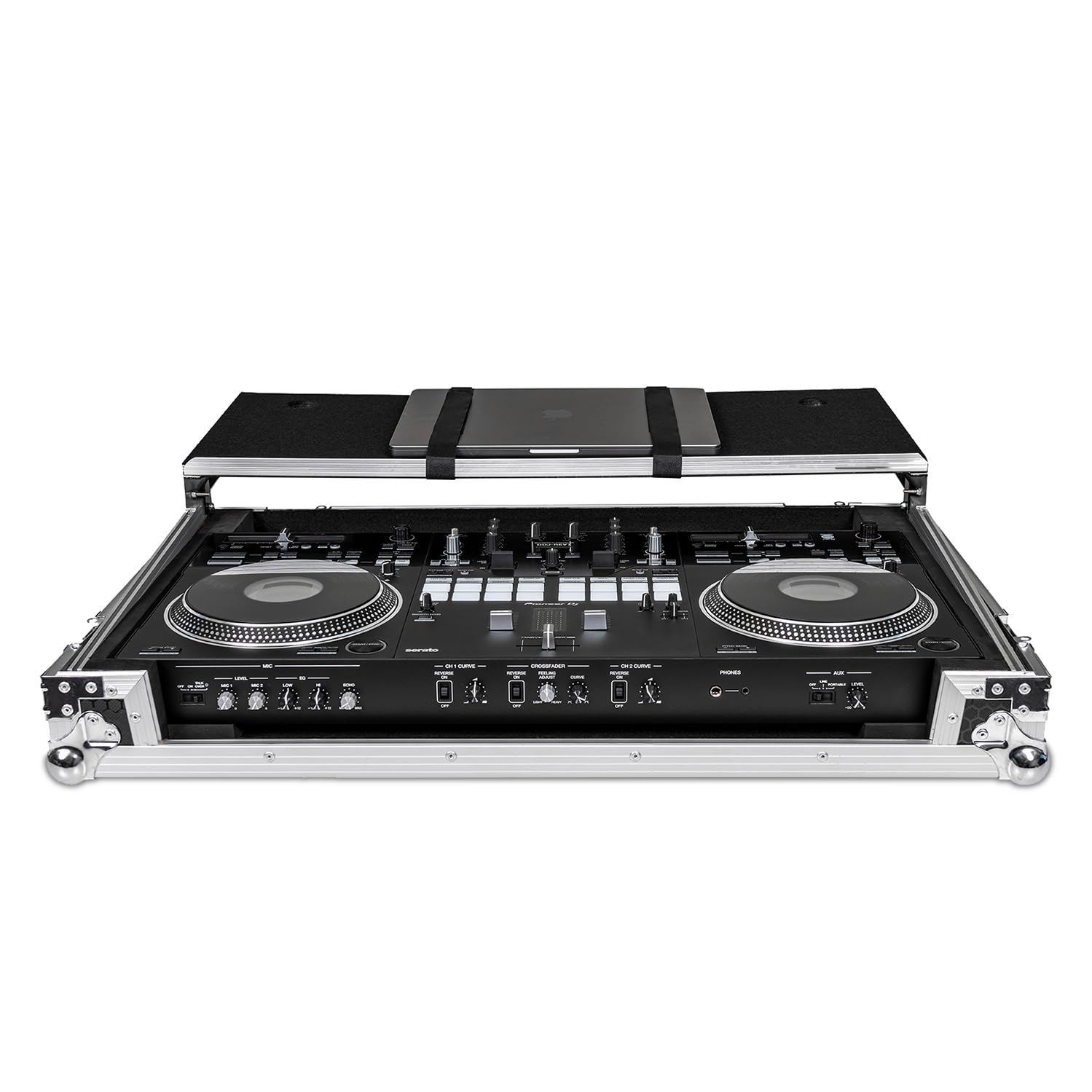 Capacete Flight Case Para Pioneer Dj Ddj-rev7 Com Plataforma De Laptop