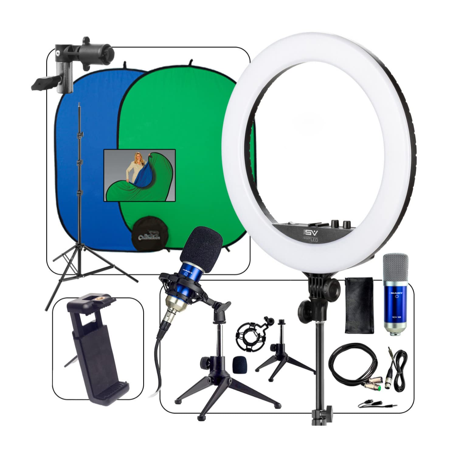 Kit Ring Light Led Smith-victor Promark Work From Home 1700