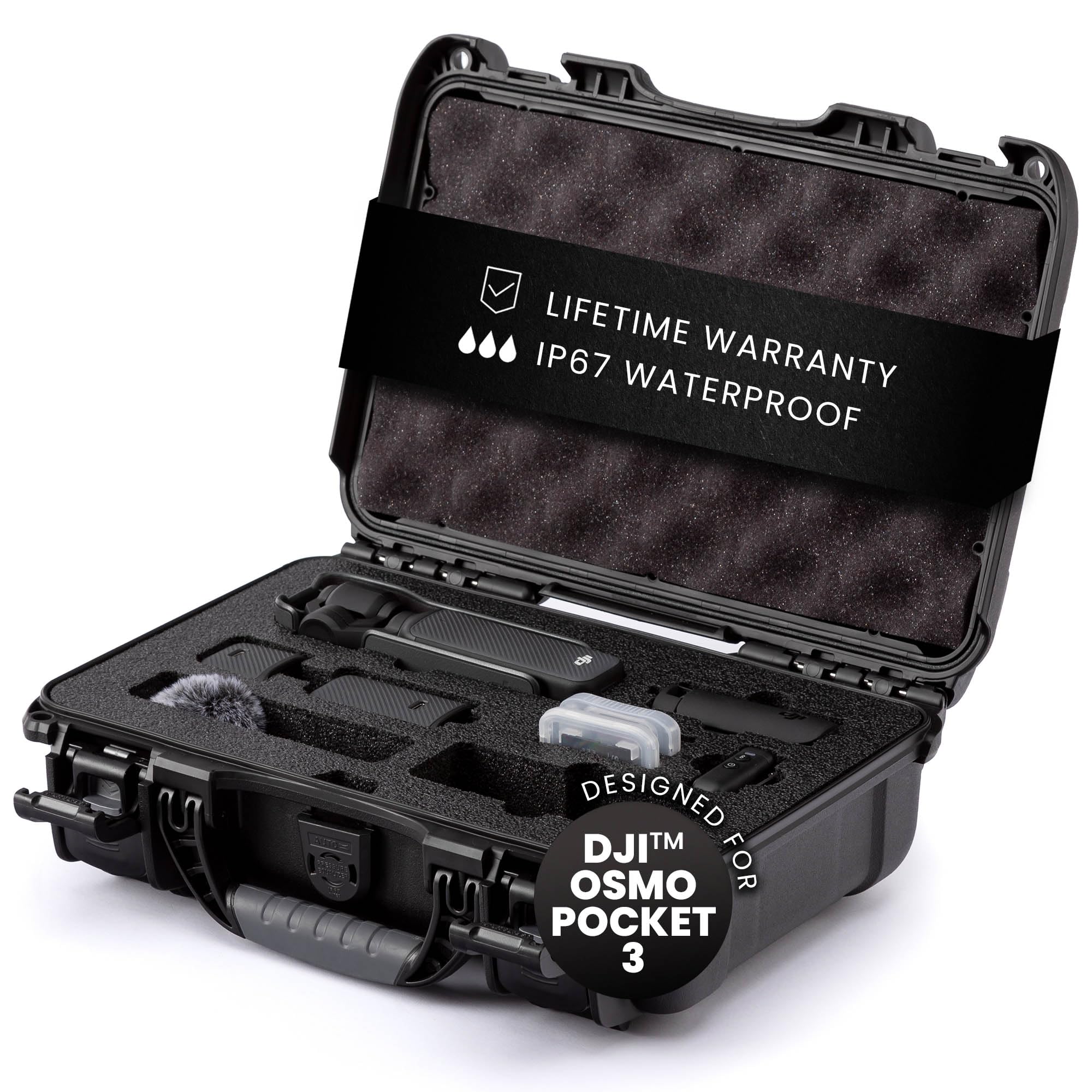 Capa Protetora Nanuk 909 Com Espuma Para Dji Osmo Pocket 3 - Preta