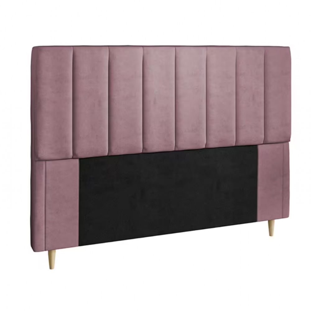 Cabeceira Para Cama Box Queen Veneza Com Revestimento Em Veludo Dobuê
