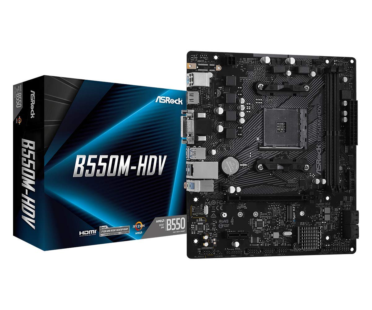 Placa-mãe Asrock B550m-hdv Para Amd Am4 Ryzen De 3ª Geração