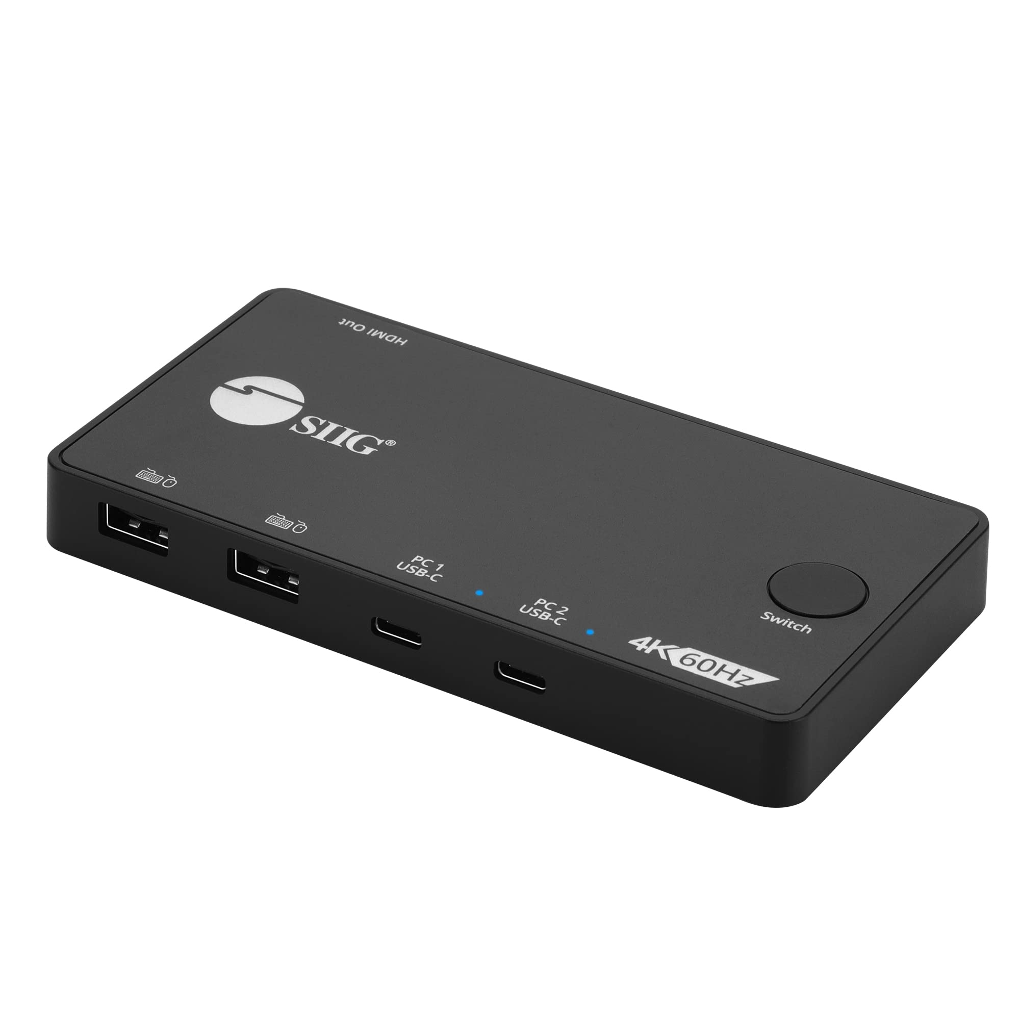 Comutador Kvm Siig Ce-kv0b11-s1 2 Portas Usb-c 4k 60hz