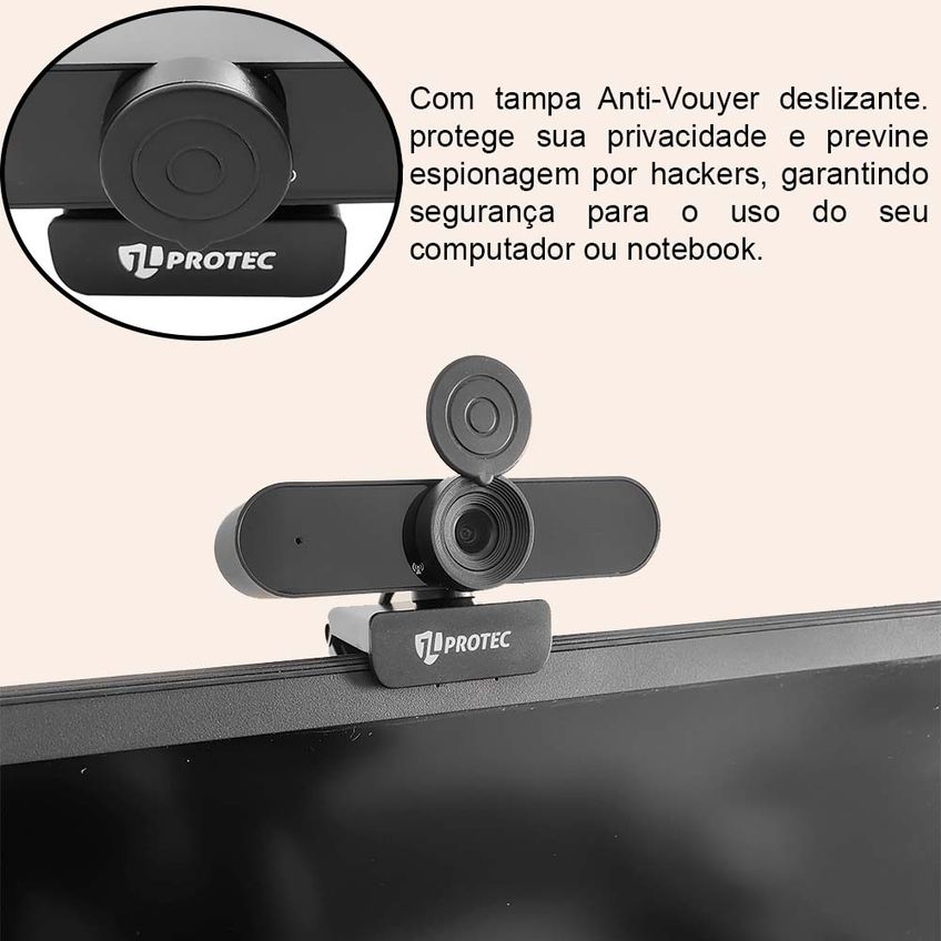 Full Hd 1080p Webcam Alta Resolução 2mp Mini Usb Câmera De Visão 360º Microfone Audio P/ Pc Notebook - imagem 5