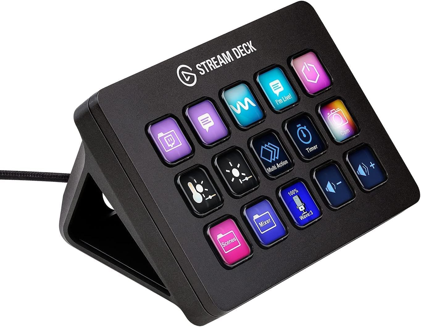 Controlador De Estúdio Elgato Stream Deck Mk.2 Com 15 Teclas Macro