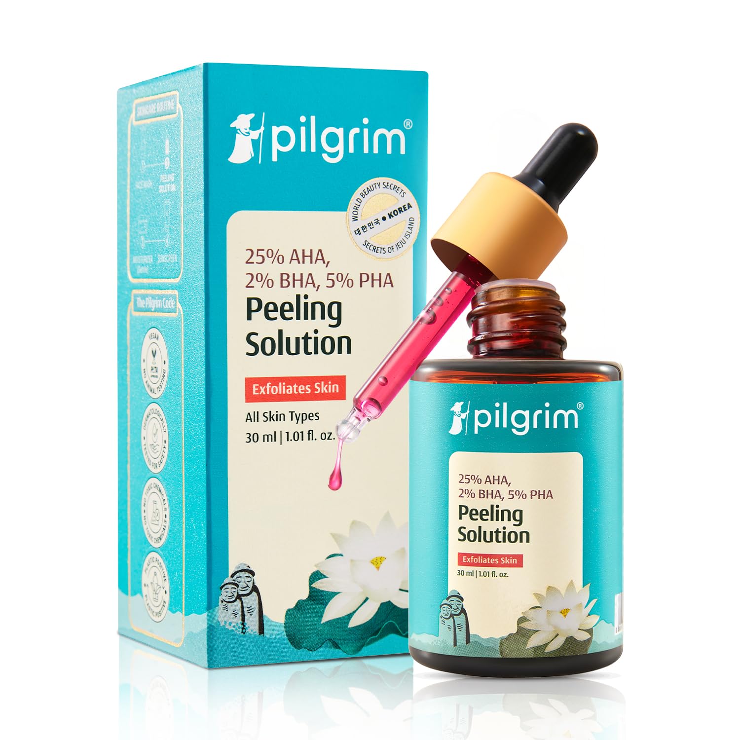 Solução De Peeling Pilgrim 32% Aha Bha Pha 30ml Para Pele