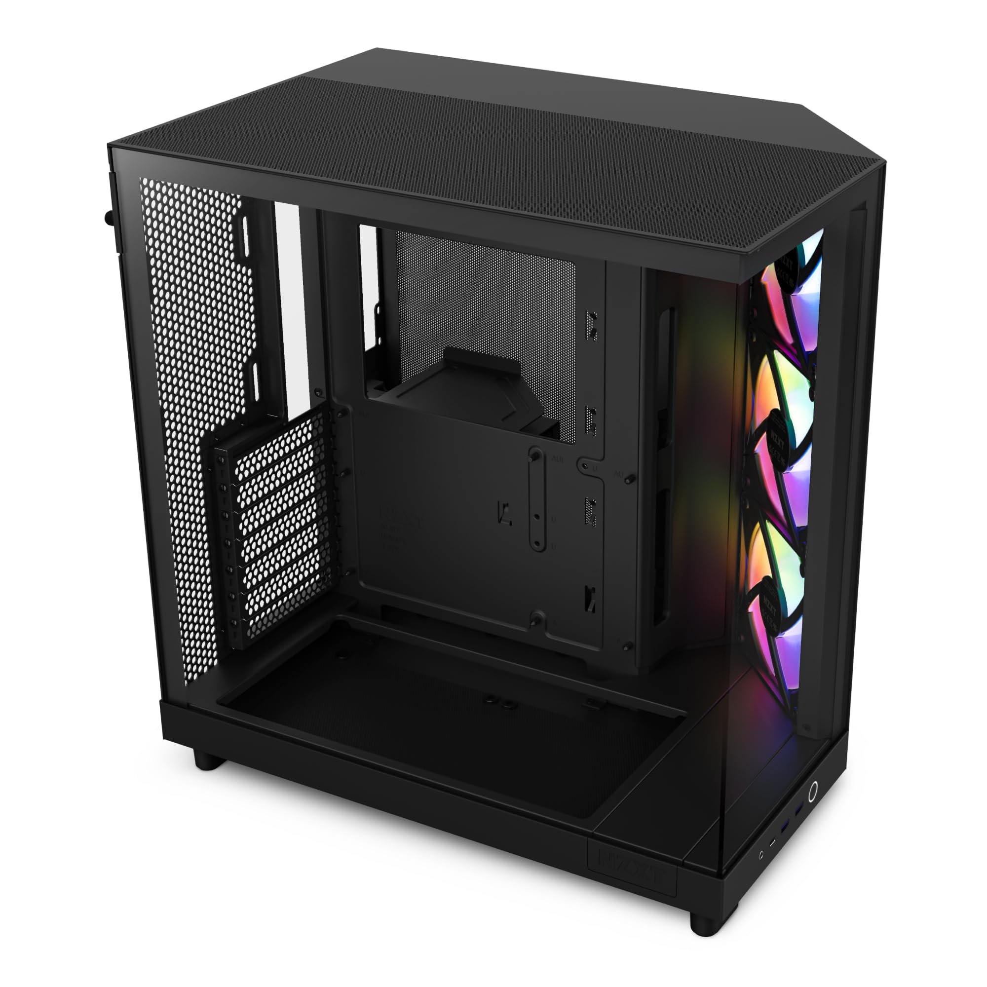 Case Nzxt H6 Flow Rgb Mid-tower Com 3 Ventiladores Rgb Preta