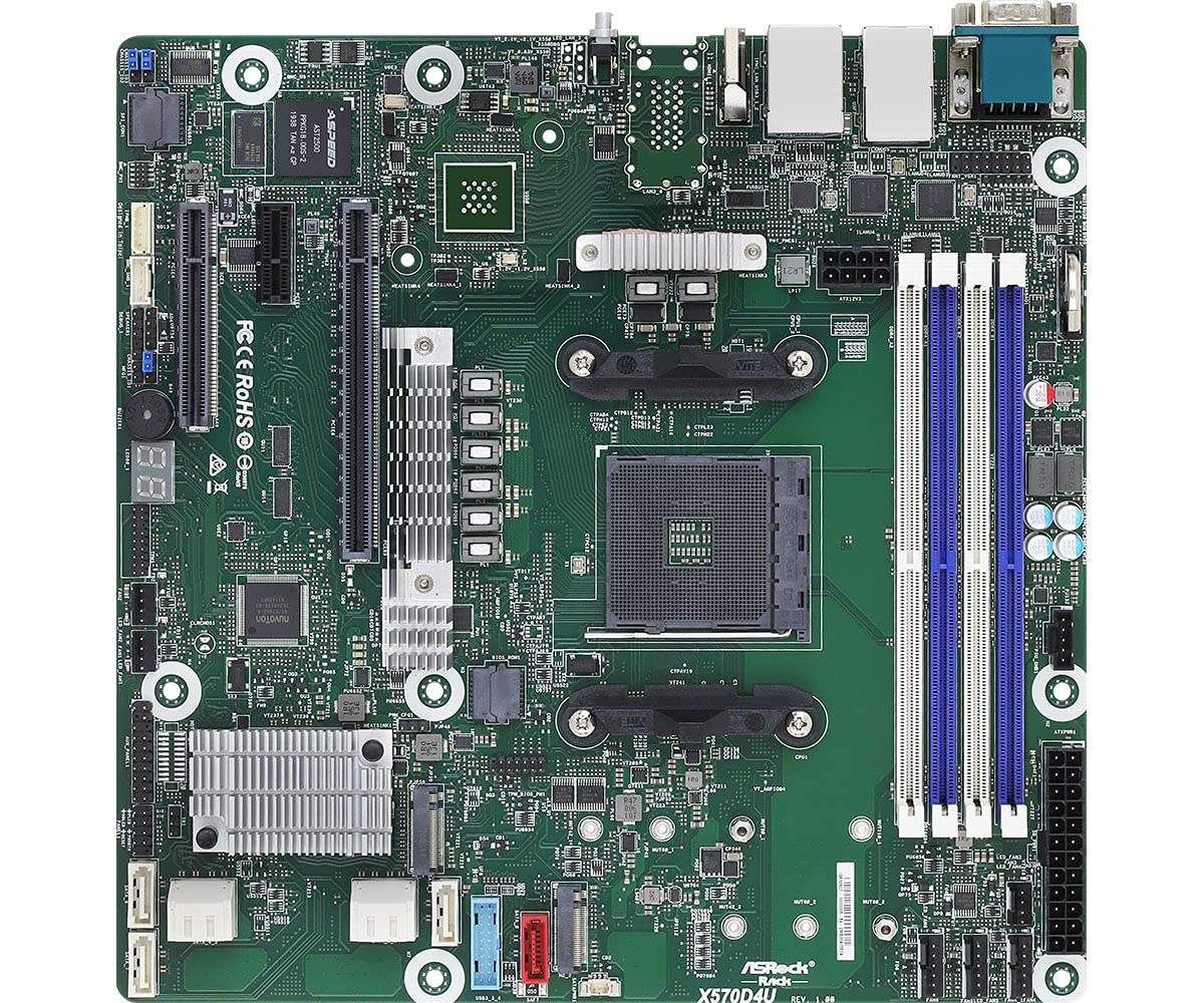 Placa-mãe Do Servidor Micro-atx Asrock X570d4u Am4 Ddr4 Ecc