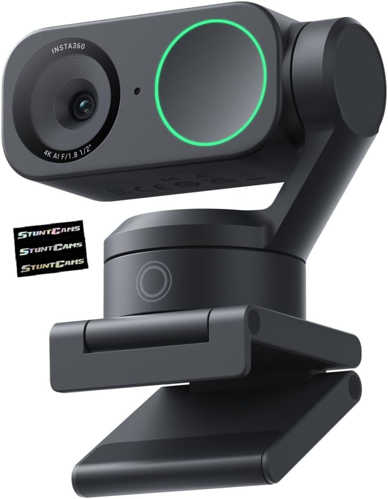 Câmera De Vídeo Insta360 Link 2 4k Ultra Hd E Webcam De Cardan De 2 Eixos