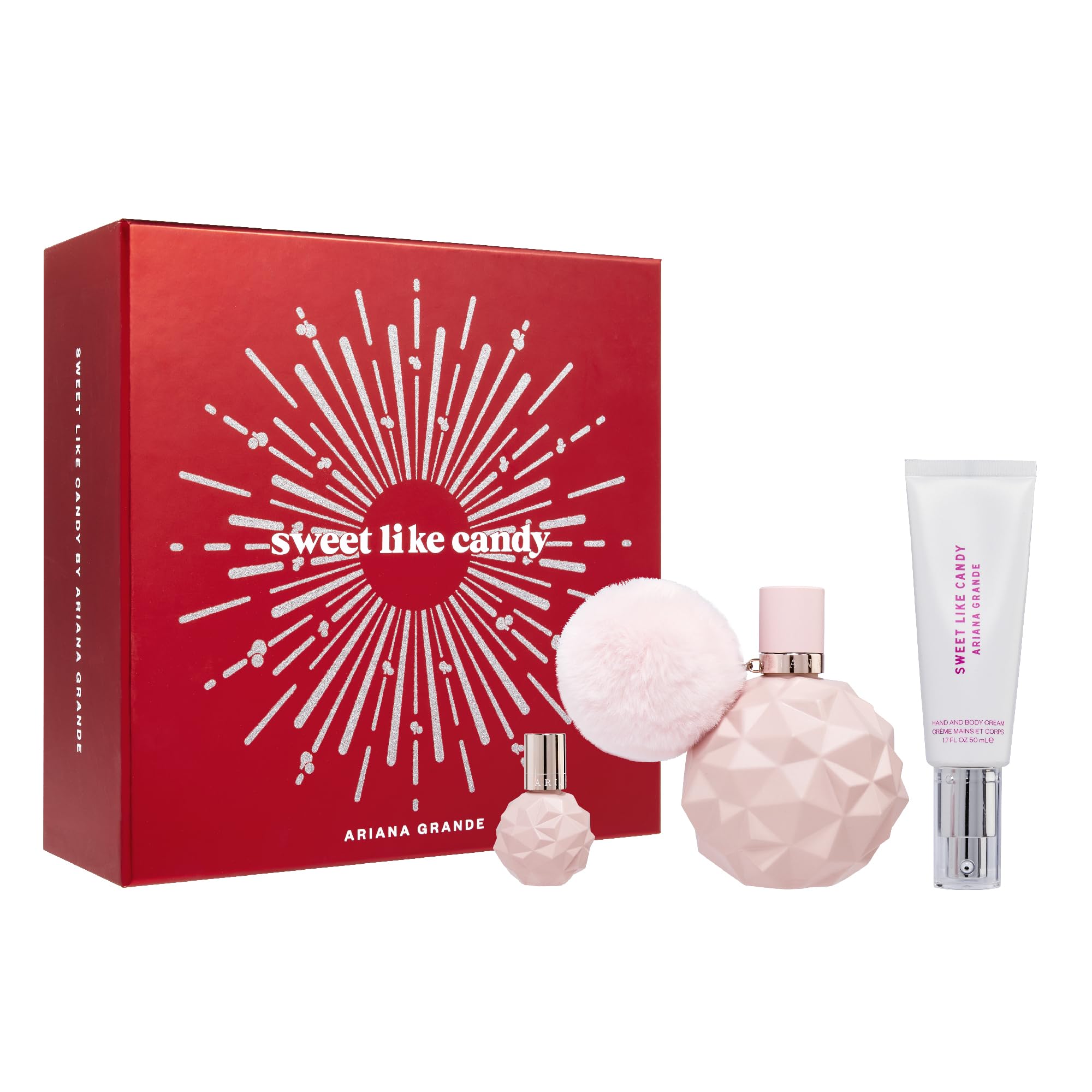 Conjunto De Perfume Ariana Grande Sweet Like Candy 100 Ml + 50 Ml + 7,5 Ml