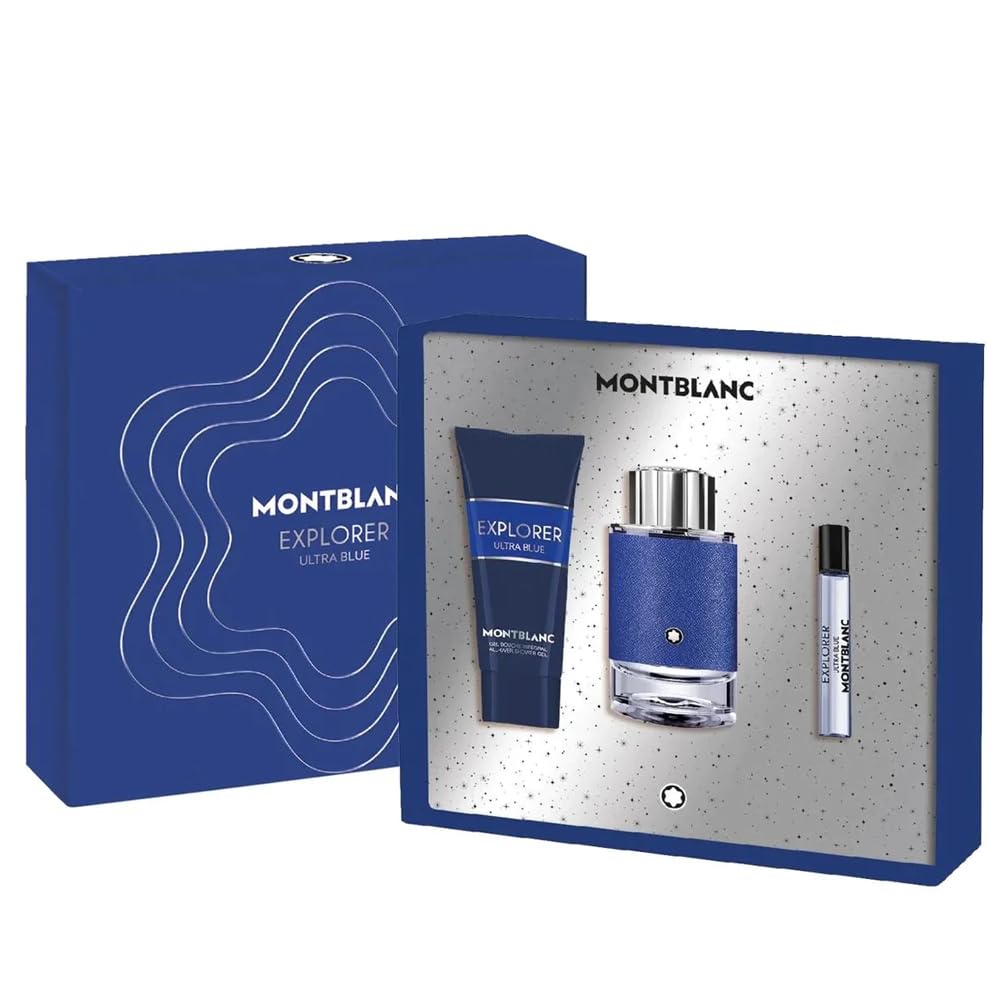 Conjunto De Perfume Montblanc Explorer Ultra Blue Para Homens