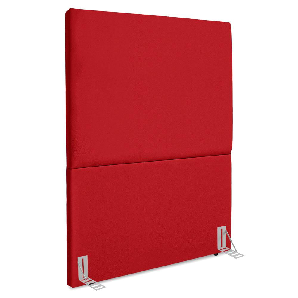 Cabeceira Solteiro 100 Cm Com Frame Luna Suede Vermelho Artte