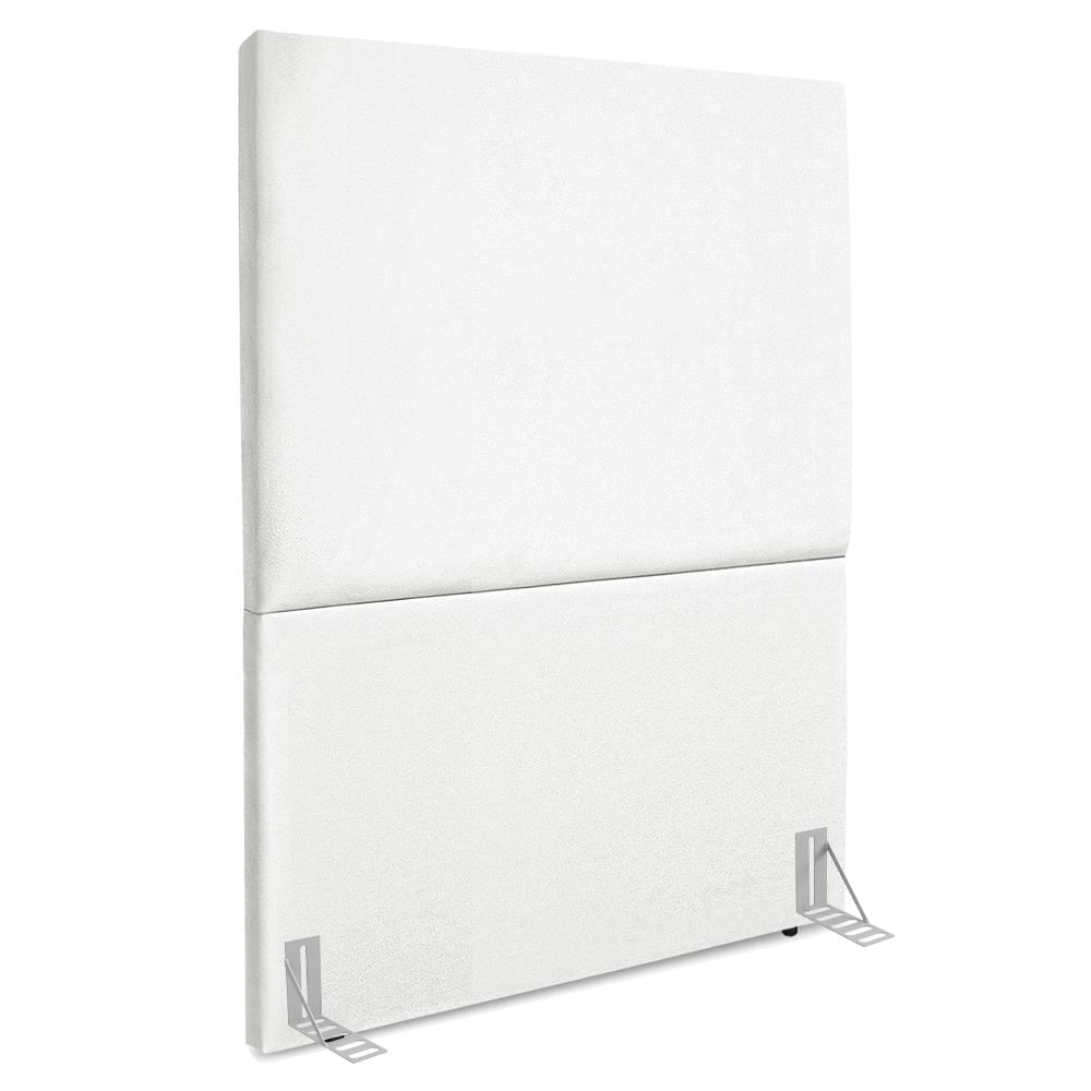 Cabeceira Solteiro 100 Cm Com Frame Luna Suede Branco Artte