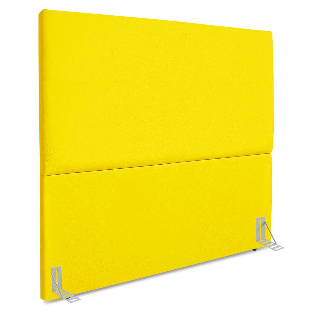Cabeceira Queen 160 Cm Com Frame Luna Suede Amarelo Artte