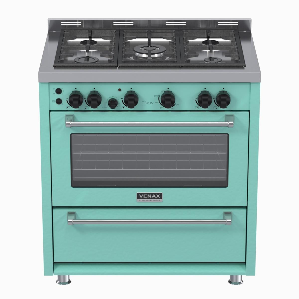 Fogão 5 Bocas Venax Temis Verde - 110v - 9255