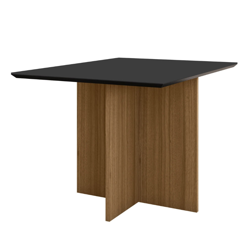 Mesa De Jantar Retangular Tampo Chanfrado Sem Vidro 120cm Helô Poliman Móveis