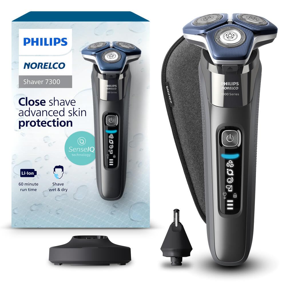 Barbeador Elétrico Philips Norelco 7300 Wet &amp; Dry Recarregável