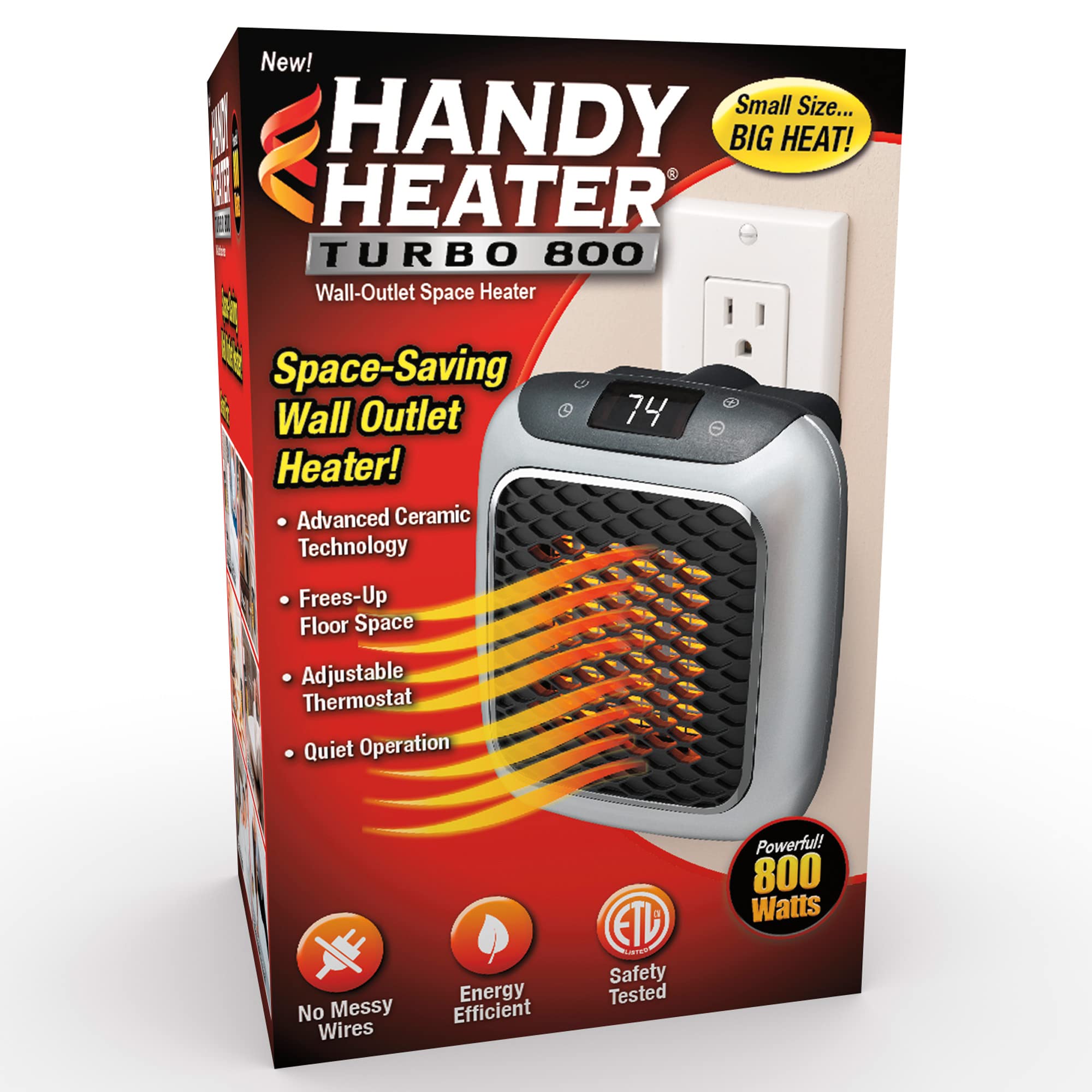 Aquecedor De Ambiente Ontel Handy Heater Turbo 800 Ceramic 200ml