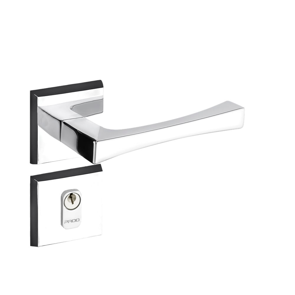 Fechadura Externa Pado Vivaldi 40mm Roseta Cromada 885-80e