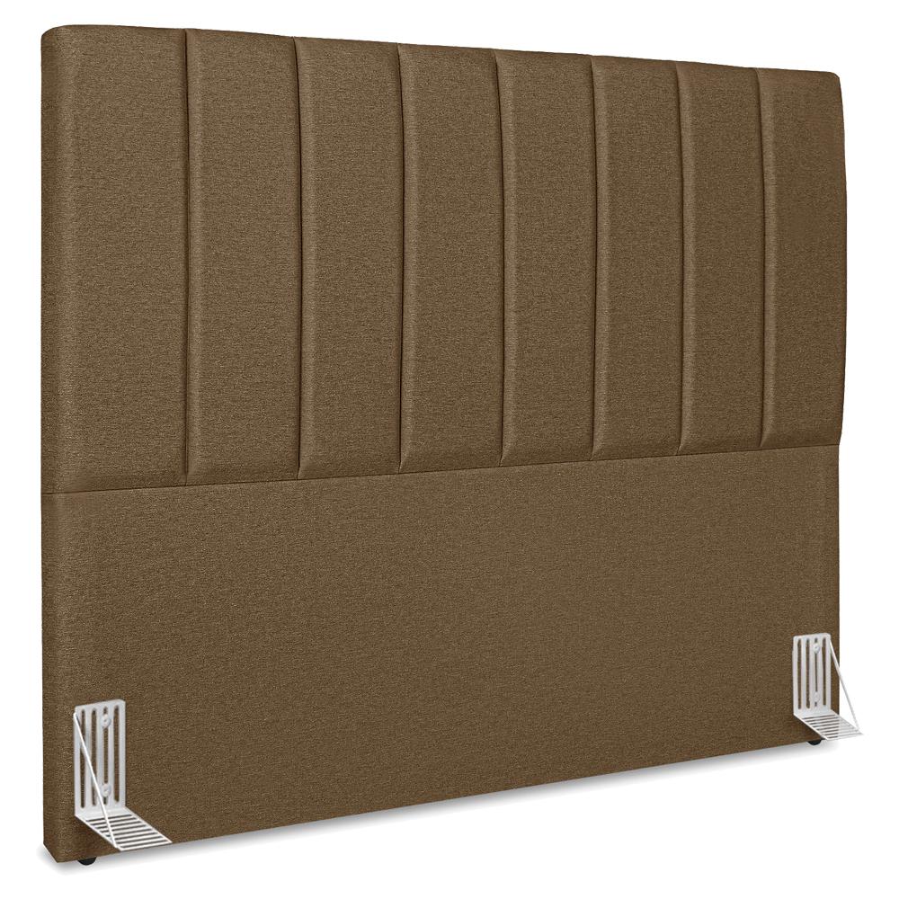 Cabeceira Queen 160 Cm Com Frame Dalia Linho Marrom Artte