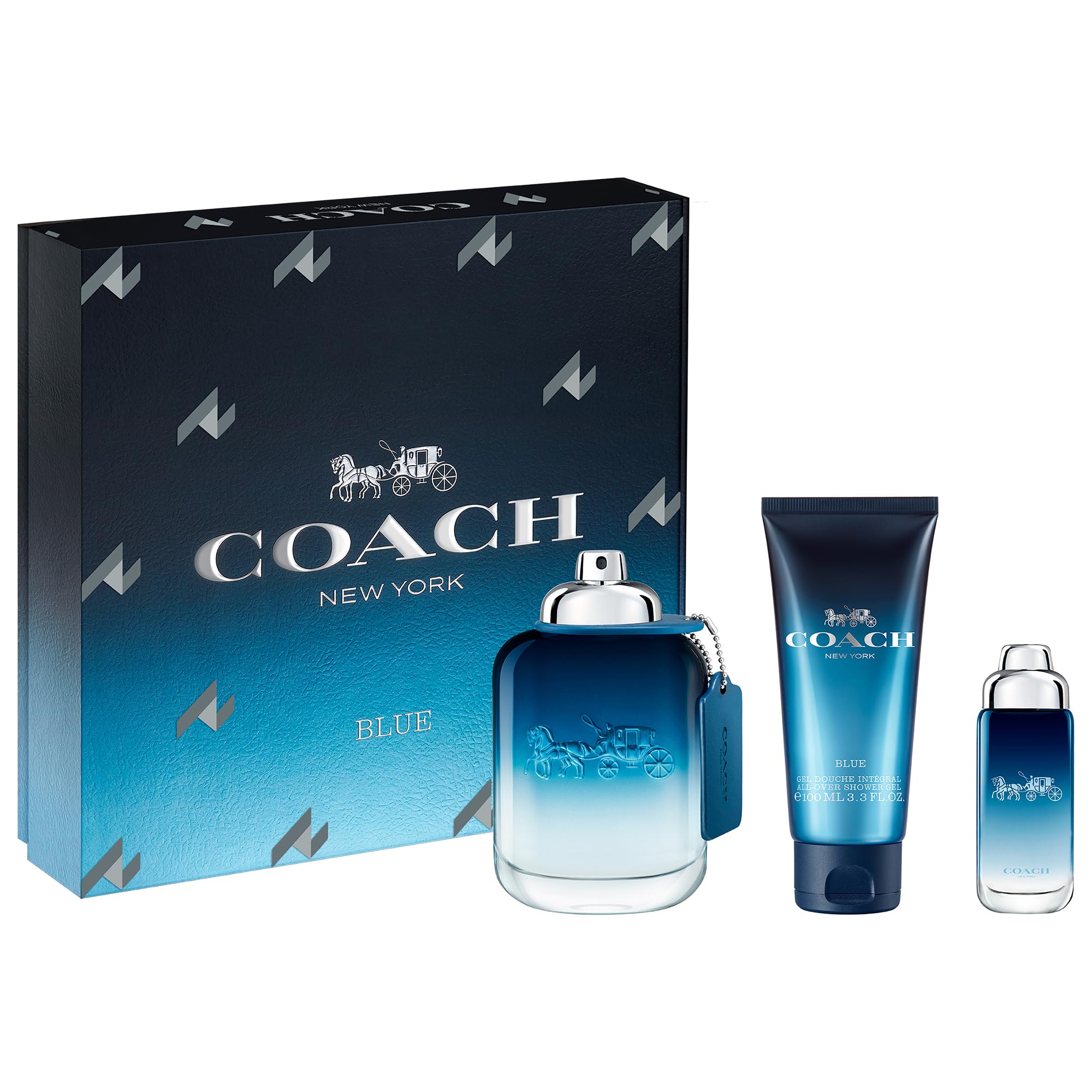 Perfume Coach Blue Eau De Toilette 100ml Com Gel De Banho E Viagem
